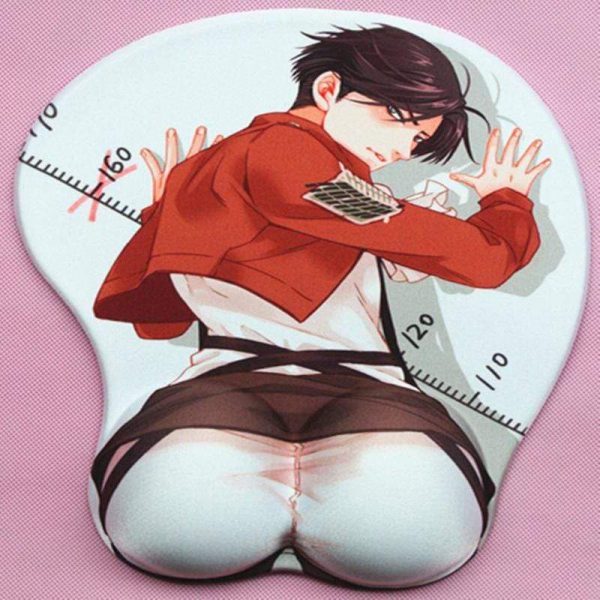 3D Anime Mouse Pad, Attack on Titan, Levi APH0705 2WAY Official Anime Mouse Pads Merch