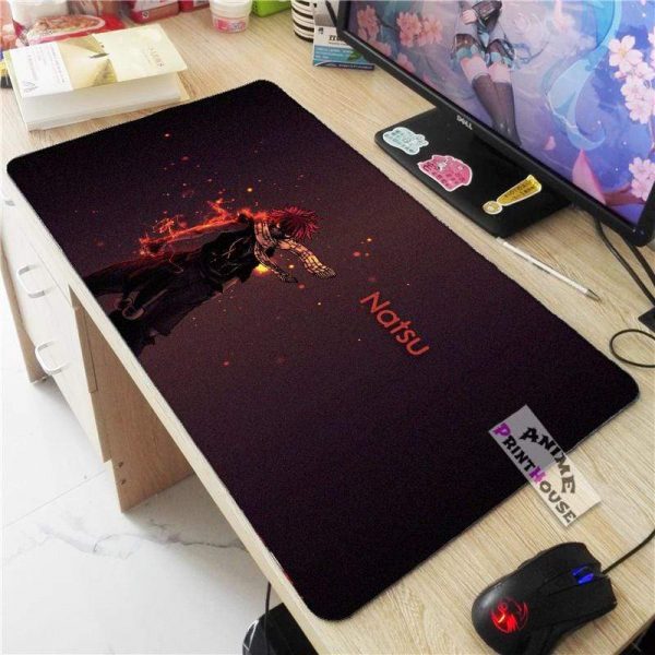 Fairy Tail Mouse Pad, Natsu Dragneel APH0705 70x30CM / As Shown Official Anime Mouse Pads Merch