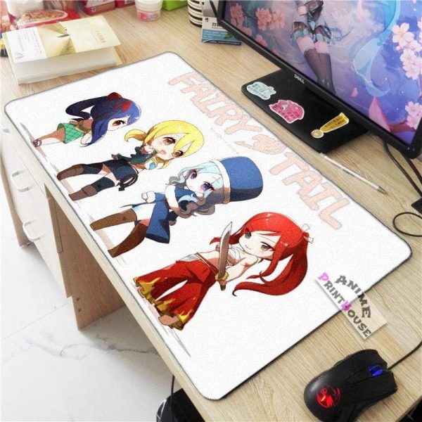 Fairy Tail Mouse Pad with Chibi Fairy Tail Girls APH0705 70x30CM / As Shown Official Anime Mouse Pads Merch