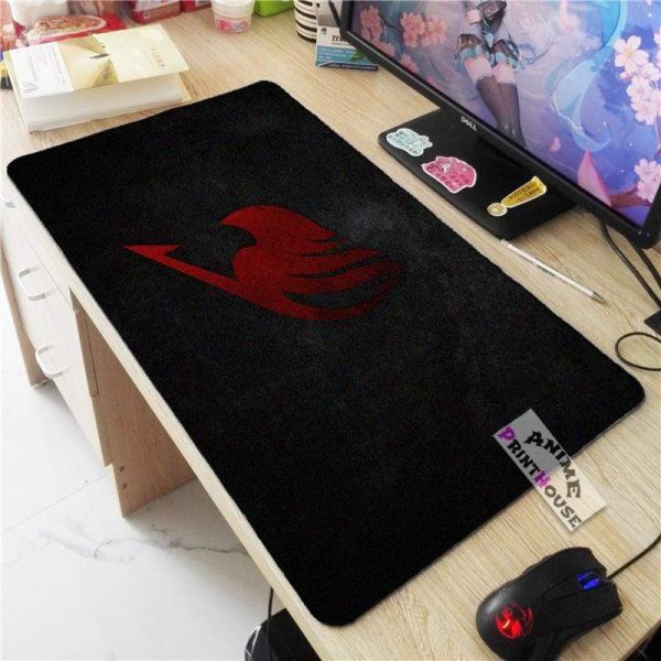 Fairy Tail Mouse Pad with Red Logo APH0705 70x30CM / As Shown Official Anime Mouse Pads Merch