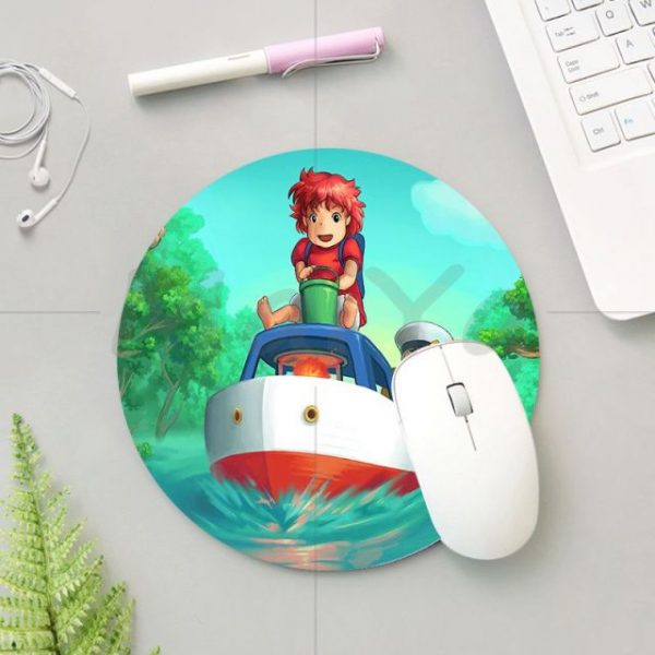 MaiYa 2018 Krajews Ponyo Studio Ghibli Silicone round mouse Pad to Mouse Game Anti Slip Laptop 1.jpg 640x640 1 - Anime Mousepads