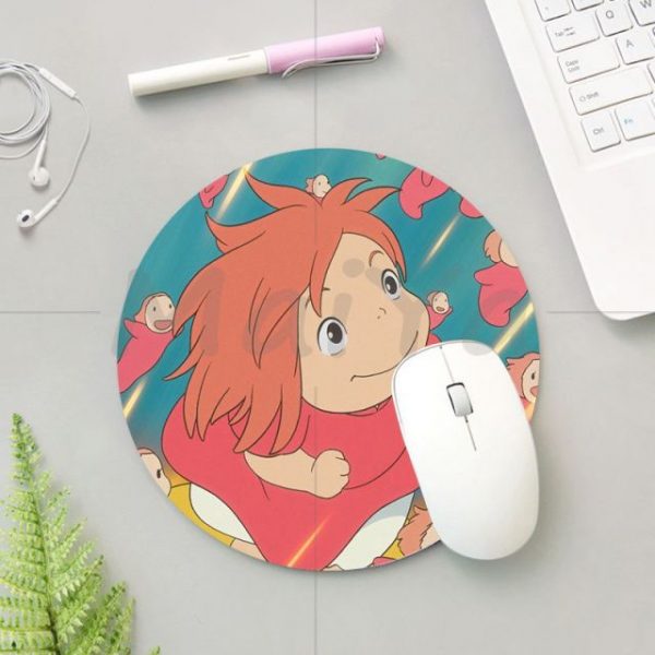 MaiYa 2018 Krajews Ponyo Studio Ghibli Silicone round mouse Pad to Mouse Game Anti Slip Laptop 2.jpg 640x640 2 - Anime Mousepads