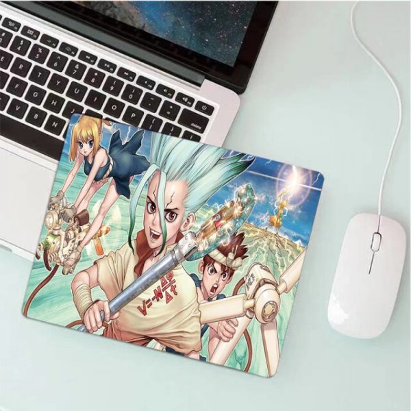 Dr Stone Small Gaming Mouse Pad Waterproof Work and office Mousepad Gamer Computer Desk Mat Pad 2.jpg 640x640 2 - Anime Mousepads