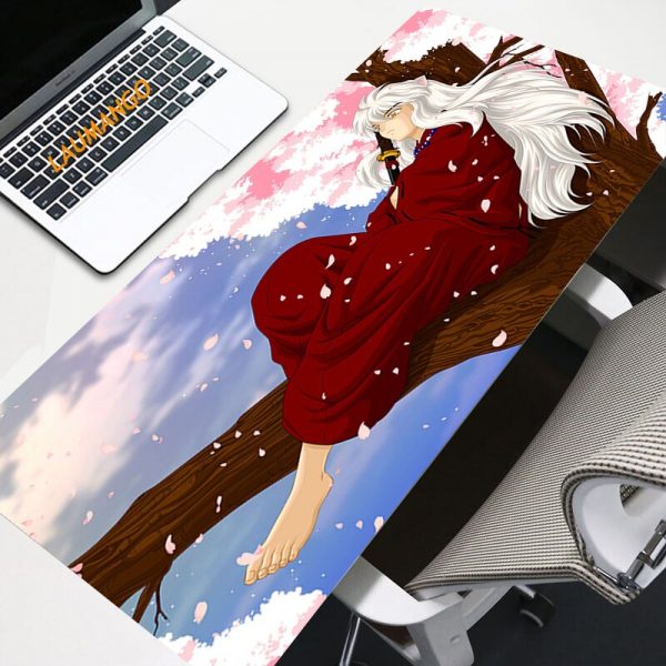 Inuyasha Anime Mouse Pad Large Cartoon Anime Rubber Mouse Pad Keyboard Computer Mat PC Mousepad with 1 - Anime Mousepads