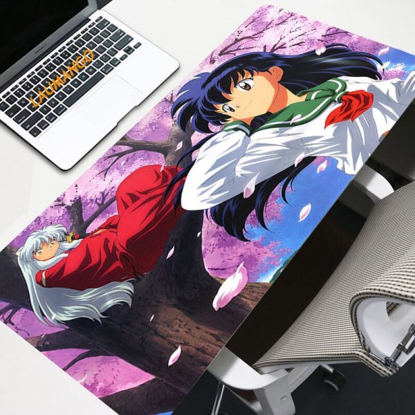Inuyasha Anime Mouse Pad Large Cartoon Anime Rubber Mouse Pad Keyboard Computer Mat PC Mousepad with 2 - Anime Mousepads