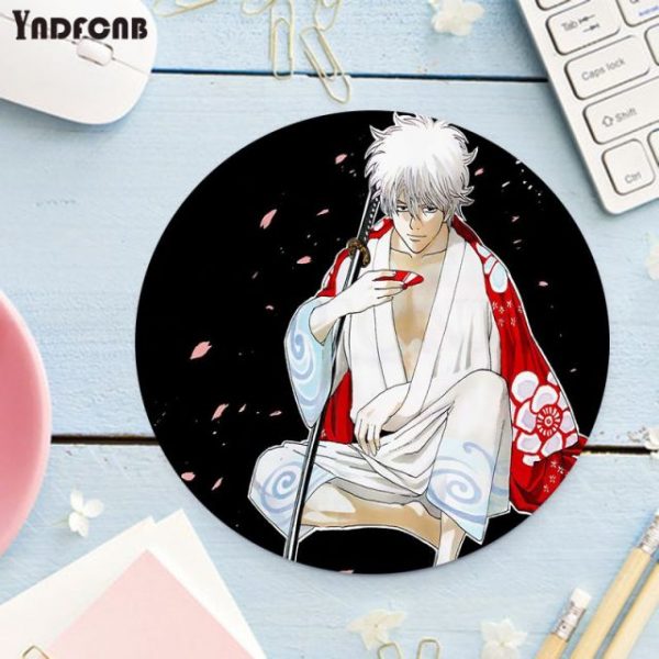YNDFCNB My Favorite Anime GINTAMA Silicone round mouse Pad to Mouse Game gaming Mousepad Rug For 3.jpg 640x640 3 - Anime Mousepads