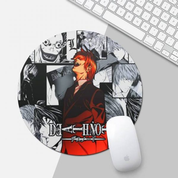 anime death note Rubber Mouse Durable Desktop Mousepad Game Office Work Round Mouse Mat pad XL 14.jpg 640x640 14 - Anime Mousepads