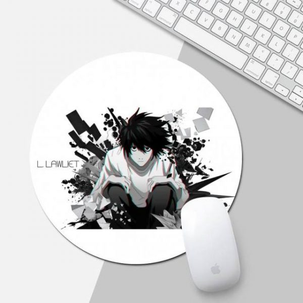 anime death note Rubber Mouse Durable Desktop Mousepad Game Office Work Round Mouse Mat pad XL 3.jpg 640x640 3 - Anime Mousepads