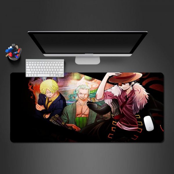 Luffy, Sanji, and Zoro 250x290x2mm Official Anime Mousepads Merch