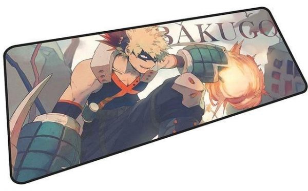 Bakugo Crouching Explosion mousepad 3 / Size 600x300x2mm Official Anime Mousepads Merch