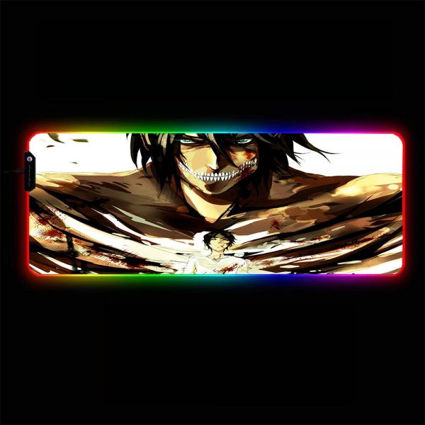Attack on Titan - Eren Yeager - RGB Mouse Pad 350x250x3mm Official Anime Mousepad Merch