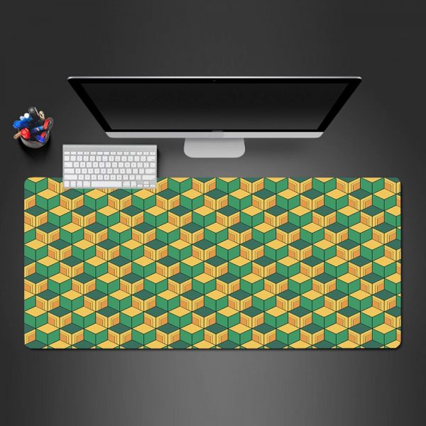 Giyu Haori Pattern Gamer Mouse Pad Large Computer Desk Mat XXL PC Gaming Mousepad 350x250x2mm Official Anime Mousepad Merch