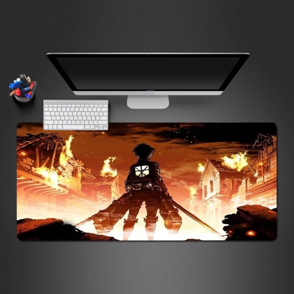 Attack on Titan - Fire - Mouse Pad 350x250x2mm Official Anime Mousepad Merch