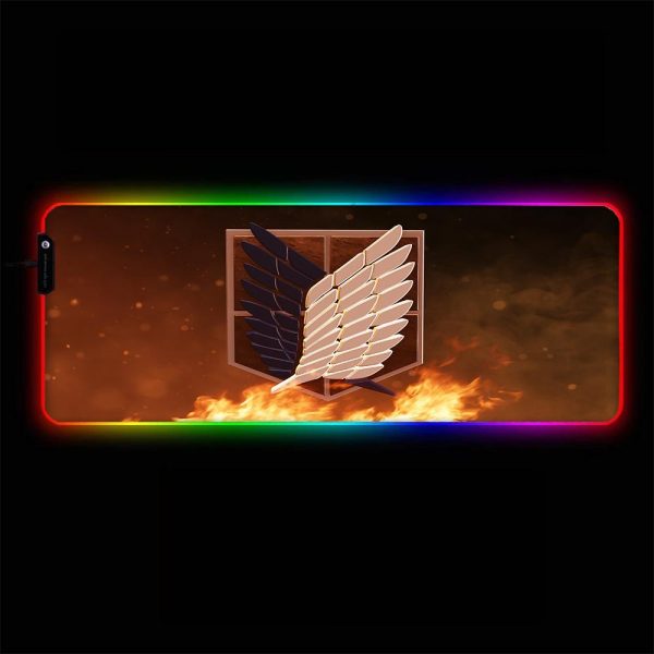 Attack on Titan - Logo - RGB Mouse Pad 350x250x3mm Official Anime Mousepad Merch