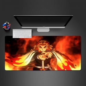 Demon Slayer: Kimetsu no Yaiba - Rengoku Fire - Mouse Pad 350x250x2mm Official Anime Mousepad Merch
