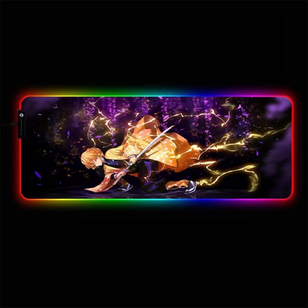 Demon Slayer - Zenitsu Agatsuma - RGB Mouse Pad 350x250x3mm Official Anime Mousepad Merch
