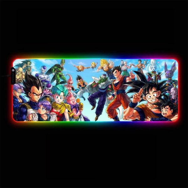 Dragon Ball - Friends & Foes - RGB Mouse Pad 350x250x3mm Official Anime Mousepad Merch