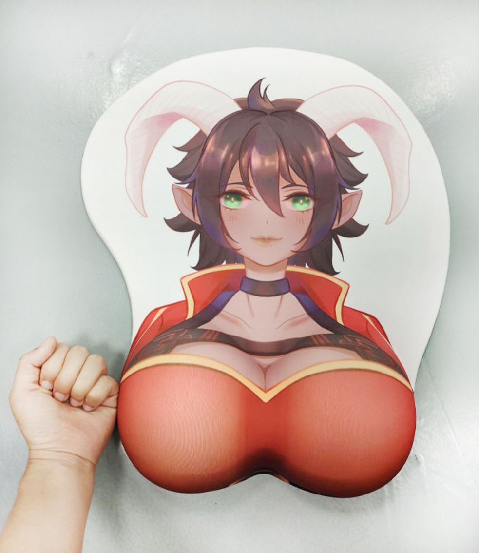 red life size oppai mousepad 8407 - Anime Mousepads