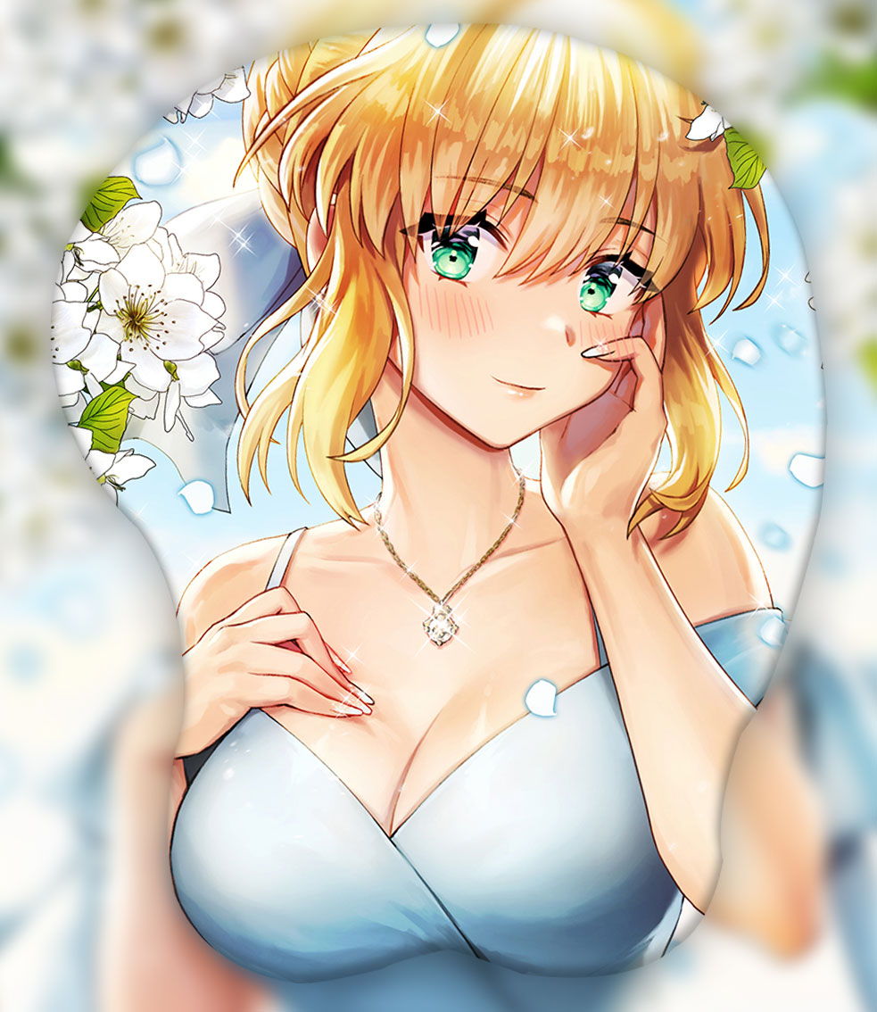 saber 3d oppai mouse pad ver3 6674 - Anime Mousepads