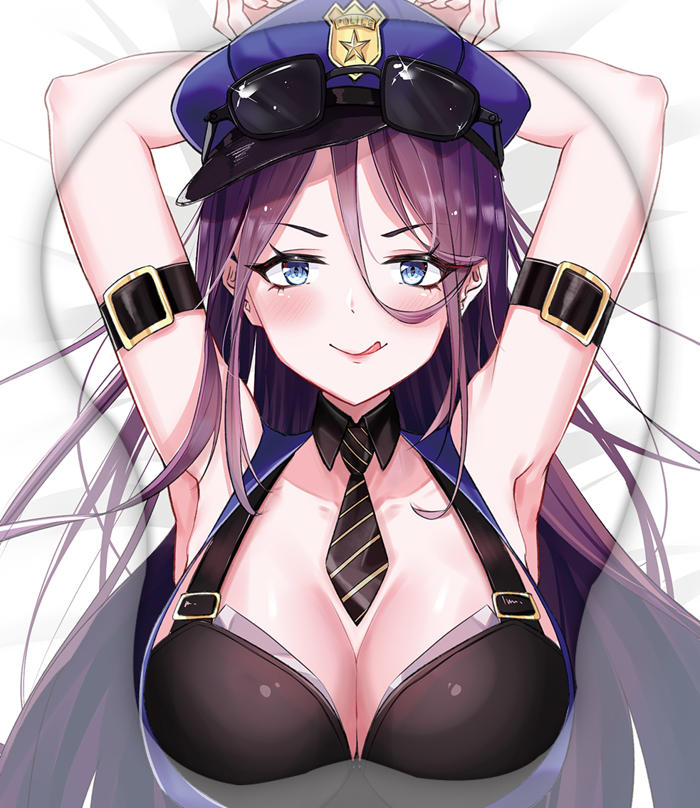 the sheriff of piltover caitlyn 3d oppai mouse pad 6583 - Anime Mousepads