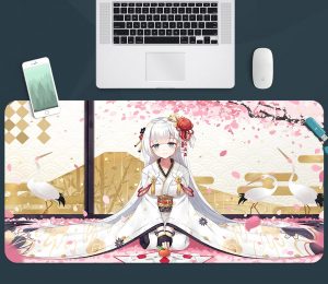 3D Flower Season Girl 3937 Anime Desk Mat YYA1215
