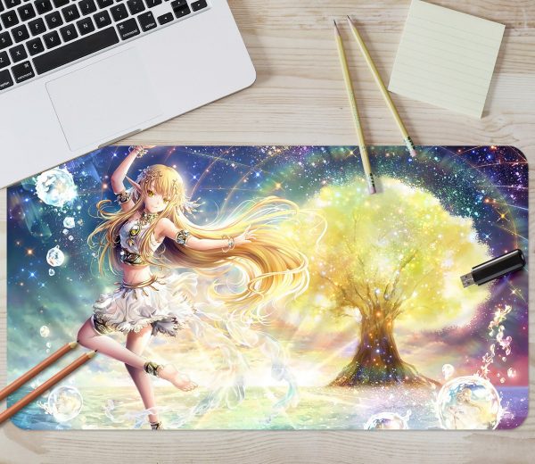 3D Glowing Girl 3755 Anime Desk Mat YYA1215