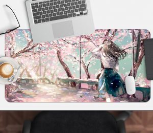3D Cherry Blossom Girl 3928 Anime Desk Mat YYA1215