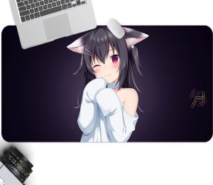 3D Black Cat 4137 Anime Desk Mat YYA1215
