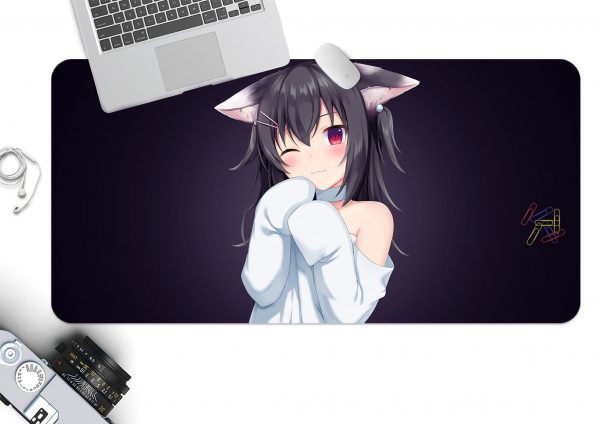 3D Black Cat 4137 Anime Desk Mat YYA1215