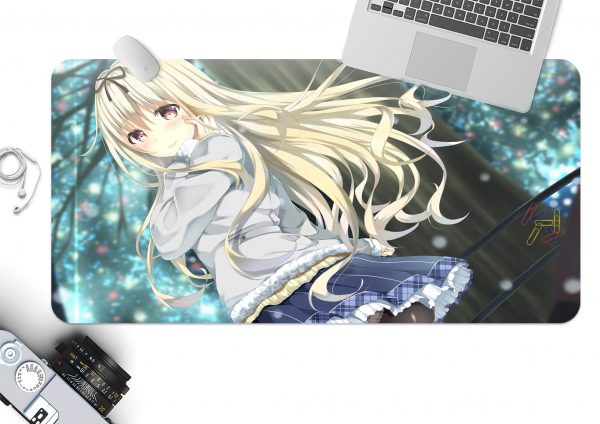 3D Flower Season Girl 3759 Anime Desk Mat YYA1215